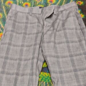 Gray Plaid Pants